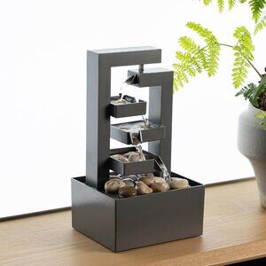 Desktop Waterfall Fountain Small- 9.65" Tabletop Fountain with Soothing Sound